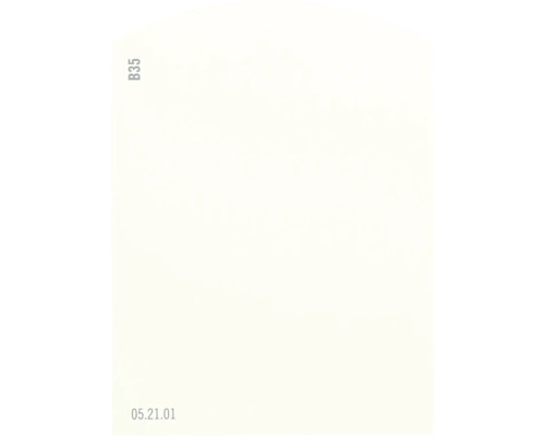 Farbmusterkarte B35 Off-White Farbwelt gelb 9,5x7 cm