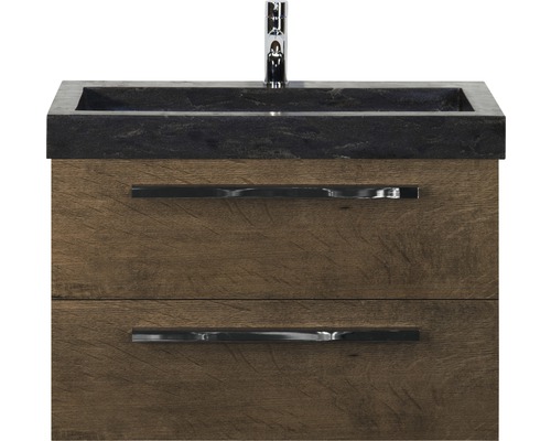 Waschbeckenunterschrank Sanox Seville 170x81x45,5 cm mit Natursteinwaschbecken Tabacco Waschbeckenunterschrank Sanox Seville 170x81x45,5 cm mit Natursteinwaschbecken Tabacco