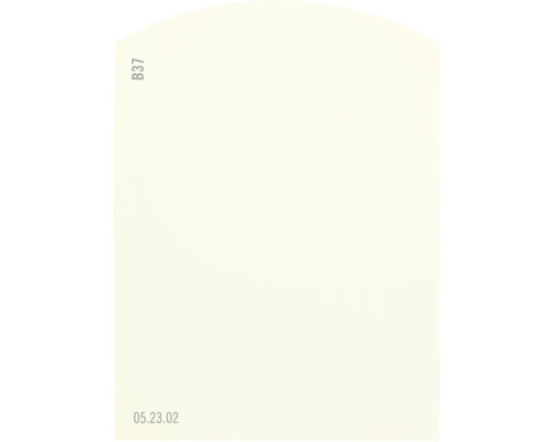 Farbmusterkarte B37 Off-White Farbwelt gelb 9,5x7 cm