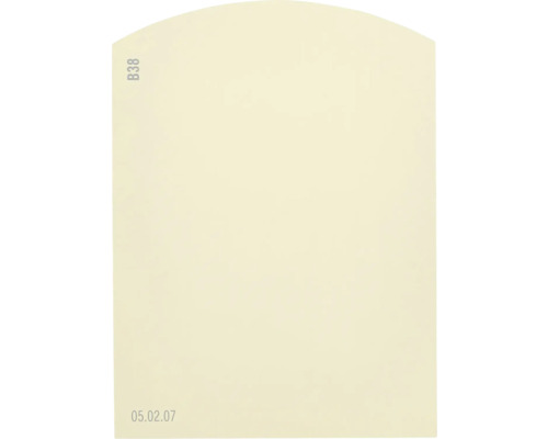 Farbmusterkarte B38 Off-White Farbwelt gelb 9,5x7 cm-0