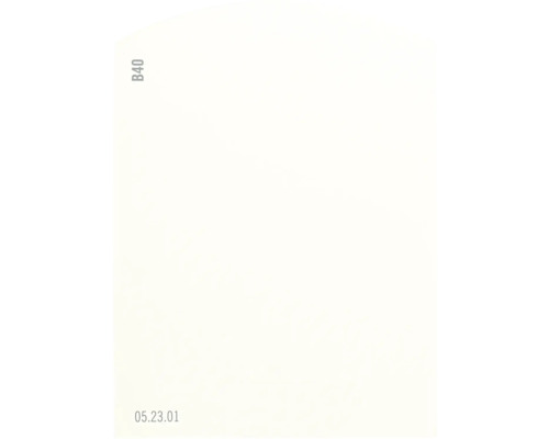 Farbmusterkarte B40 Off-White Farbwelt gelb 9,5x7 cm