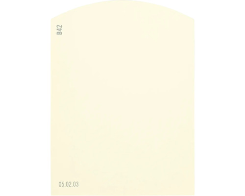 Farbmusterkarte B42 Off-White Farbwelt gelb 9,5x7 cm