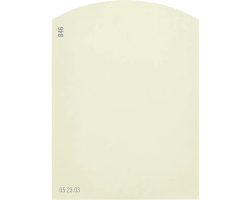 Farbmusterkarte B46 Off-White Farbwelt gelb 9,5x7 cm