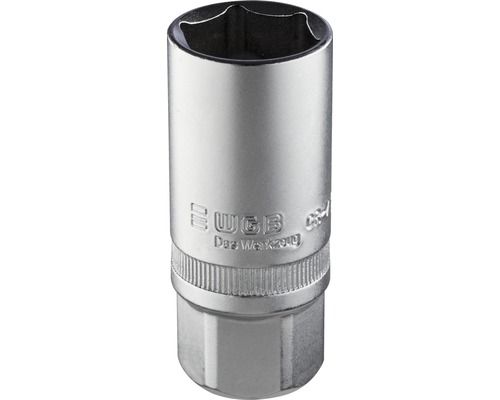 Kwb Zündkerzen-Einsatz 16 Mm – Professional, Aus CV-Stahl, Matt Verchromt – Für 1/2" Antrieb (12,5 Mm)