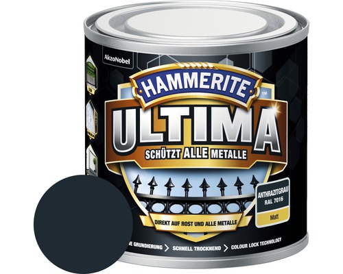 Metallschutzlack Hammerite Ultima anthrazitgrau matt 250 ml