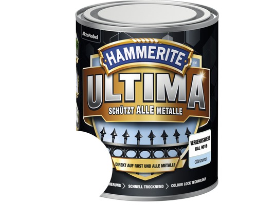 Metallschutzlack Hammerite Ultima verkehrsweiss glänzend 750 ml
