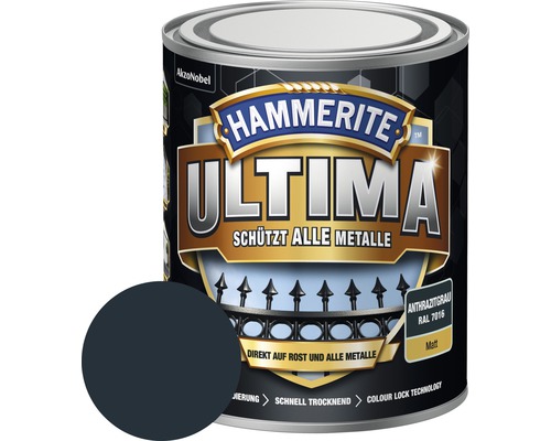 Metallschutzlack Hammerite Ultima anthrazitgrau matt 750 ml