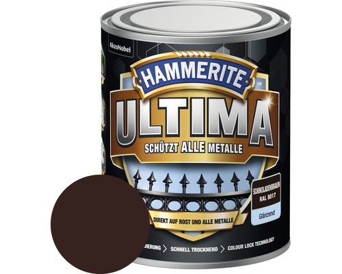 Metallschutzlack Hammerite Ultima schokoladenbraun glänzend 750 ml