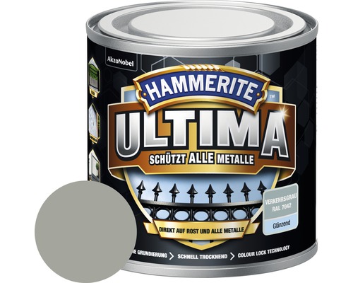 Metallschutzlack Hammerite Ultima verkehrsgrau glänzend 250 ml