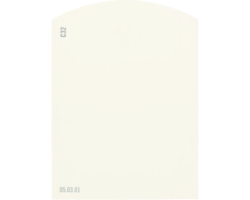 Farbmusterkarte C32 Off-White Farbwelt orange 9,5x7 cm