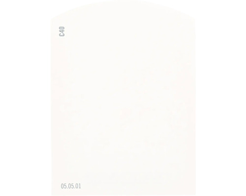 Farbmusterkarte C40 Off-White Farbwelt orange 9,5x7 cm