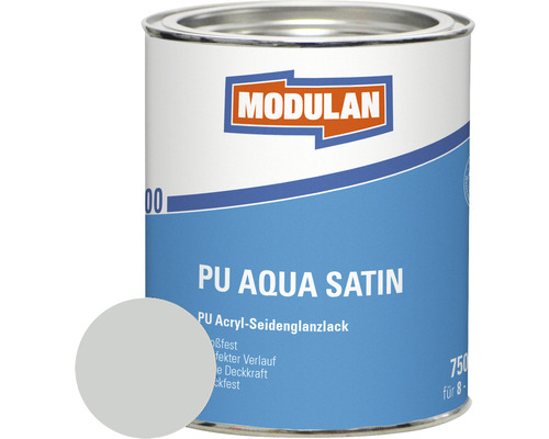 MODULAN 6200 PU Lack Aqua Satin RAL 7035 lichtgrau 750 ml Modulan PU Aqua Satin Lackdose