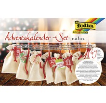 Adventskalender Set mit kleinen Säckchen und Anhängern