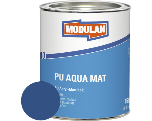 MODULAN 6200 PU Lack Aqua Matt RAL 5010 enzianblau 750 ml