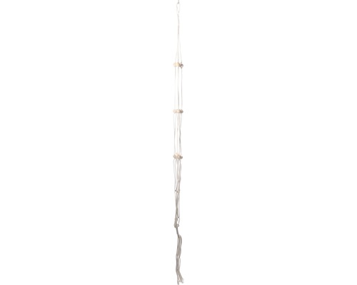Makramee Blumenampel "Kugel" L 120 cm Baumwolle weiß