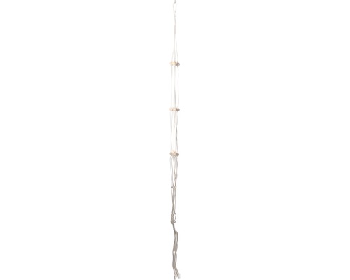Makramee Blumenampel "Kugel" L 120 cm Baumwolle weiß Makramee Blumenampel "Kugel" L 120 cm Baumwolle weiß