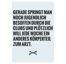 Postkarte Ein Körperteil zum Arzt 10,5x14,8 cm