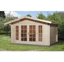 Gartenhaus aus Holz mit Doppeltür und Fenstern