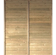 Holzzaun-Element aus horizontalen Brettern