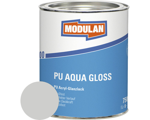 MODULAN 6200 PU Lack Aqua Gloss RAL 7035 lichtgrau 750 ml