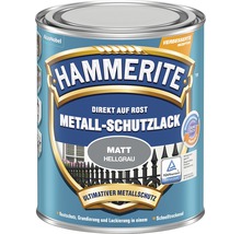 Hammerite Metallschutzlack direkt auf Rost, matt hellgrau, in der Farbdose