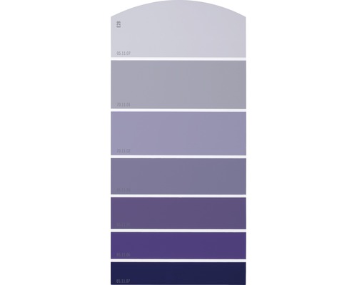 Farbmusterkarte E28 Farbwelt lila 21x10 cm