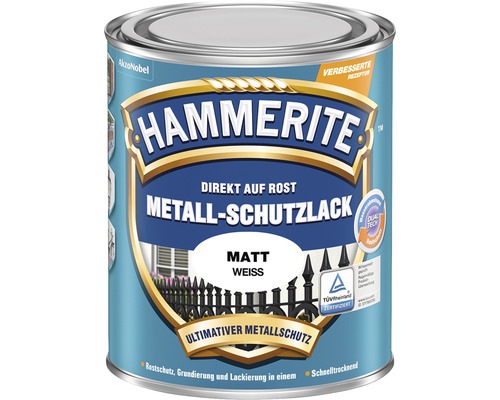 HAMMERITE Metallschutzlack matt weiß 250 ml