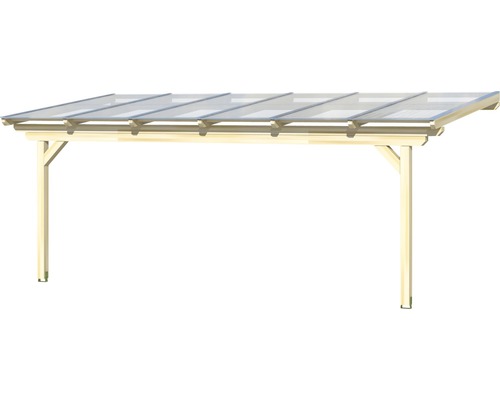 Holzcarport mit transparentem Dach