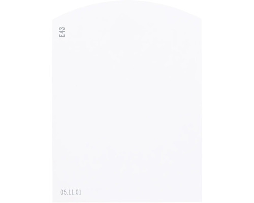 Farbmusterkarte E43 Off-White Farbwelt lila 9,5x7 cm