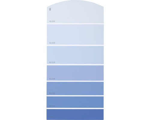 Farbmusterkarte F01 Farbwelt blau 21x10 cm