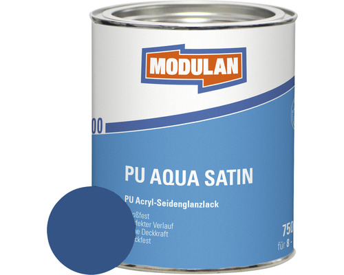 MODULAN 6200 PU Lack Aqua Satin RAL 5010 enzianblau 750 ml