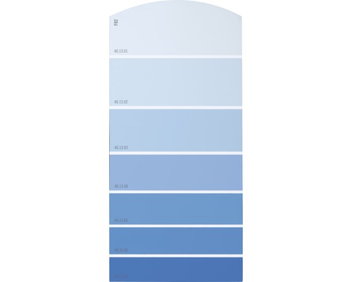 Farbmusterkarte F02 Farbwelt blau 21x10 cm