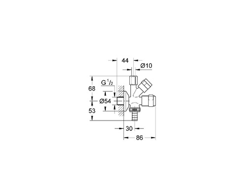 Kombi-Eckventil Grohe 41073000 1/2" chrom