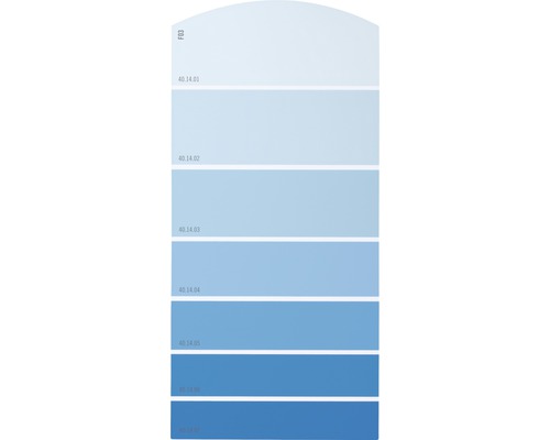 Farbmusterkarte F03 Farbwelt blau 21x10 cm