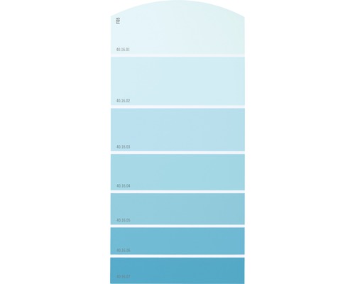 Farbmusterkarte F05 Farbwelt blau 21x10 cm
