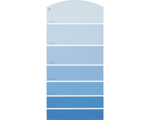 Farbmusterkarte F09 Farbwelt blau 21x10 cm