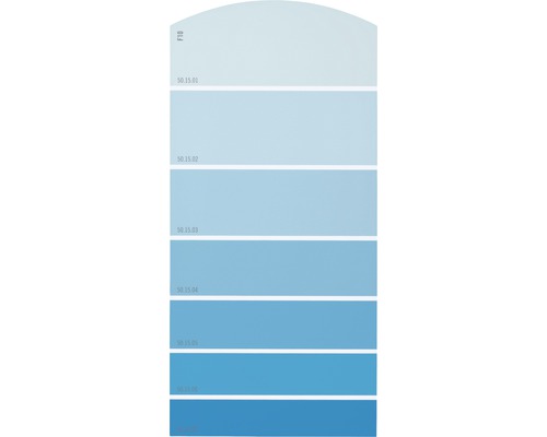 Farbmusterkarte F10 Farbwelt blau 21x10 cm