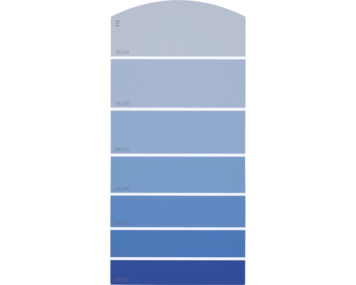 Farbmusterkarte F14 Farbwelt blau 21x10 cm
