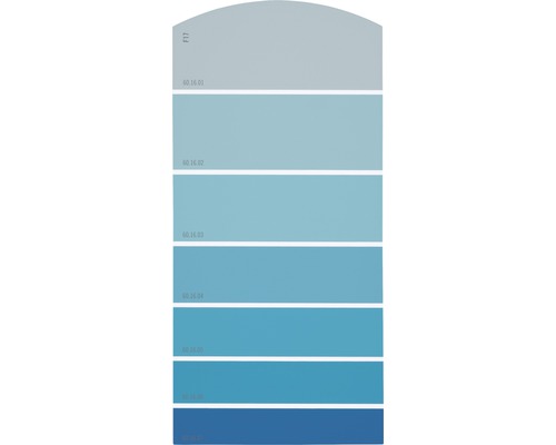 Farbmusterkarte F17 Farbwelt blau 21x10 cm