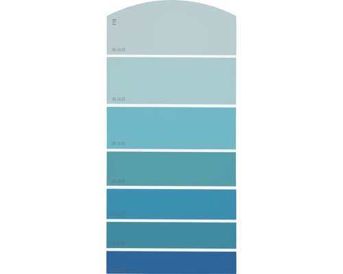 Farbmusterkarte F18 Farbwelt blau 21x10 cm