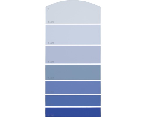 Farbmusterkarte F19 Farbwelt blau 21x10 cm