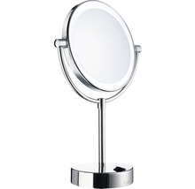 Stand-Kosmetikspiegel Smedbo Outline mit LED- Beleuchtung 5-fach 17,5 cm chrom-thumb-0