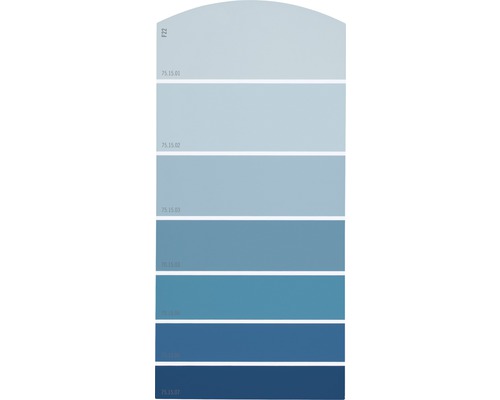 Farbmusterkarte F22 Farbwelt blau 21x10 cm