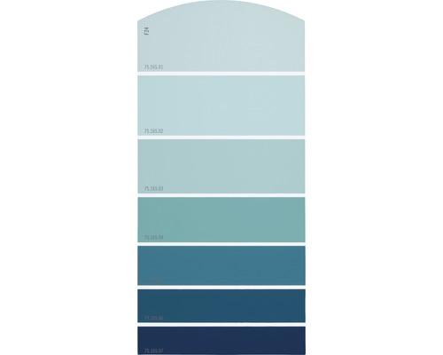 Farbmusterkarte F24 Farbwelt blau 21x10 cm
