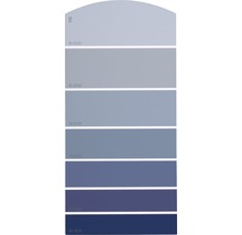 Farbmusterkarte F25 Farbwelt blau 21x10 cm