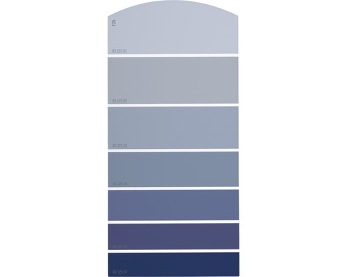 Farbmusterkarte F25 Farbwelt blau 21x10 cm