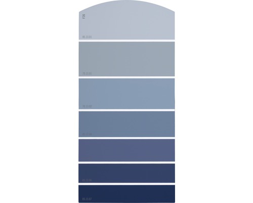 Farbmusterkarte F26 Farbwelt blau 21x10 cm