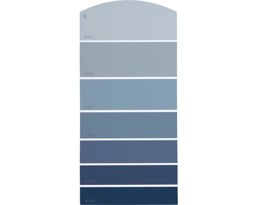 Farbmusterkarte F27 Farbwelt blau 21x10 cm