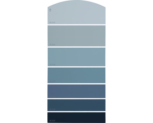 Farbmusterkarte F28 Farbwelt blau 21x10 cm