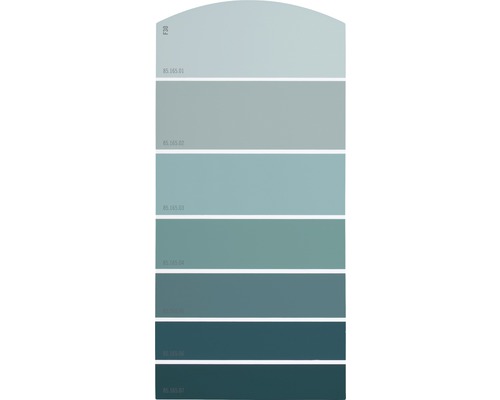 Farbmusterkarte F30 Farbwelt blau 21x10 cm